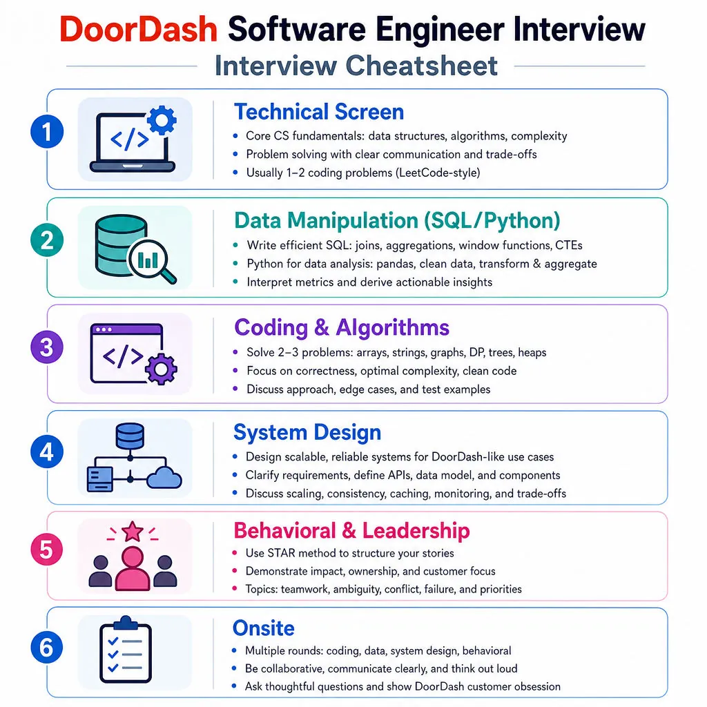 DoorDash Software Engineer Interview Cheatsheet cover
