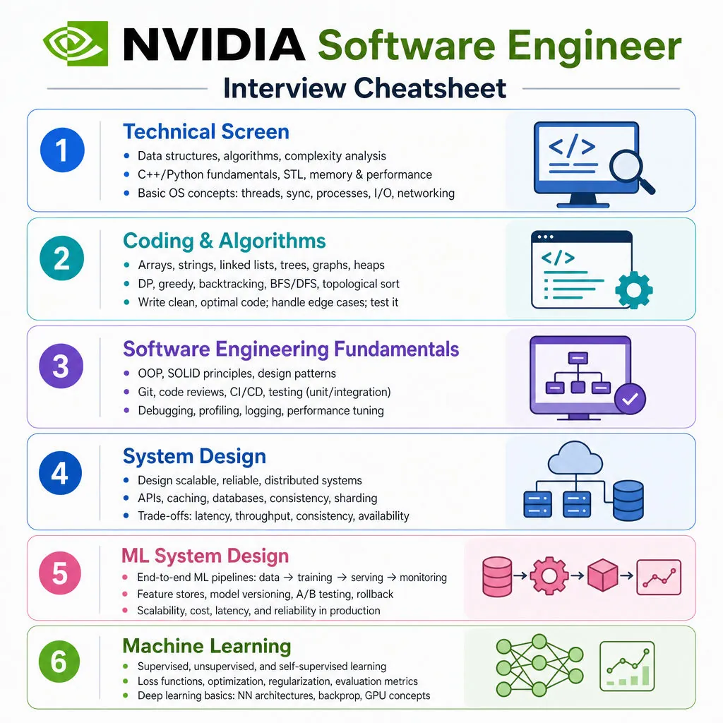 NVIDIA Software Engineer Interview Cheatsheet cover