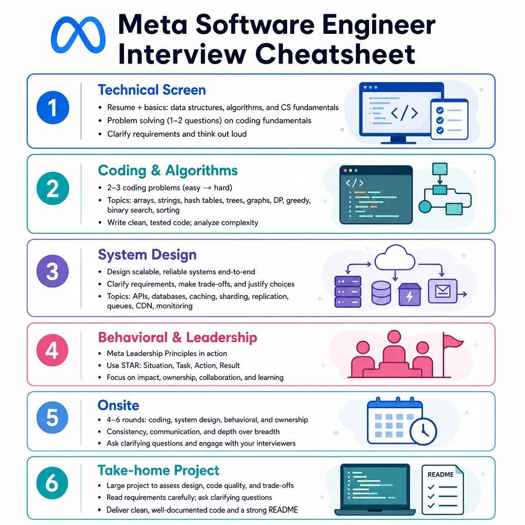 Meta Software Engineer Interview Cheatsheet cover