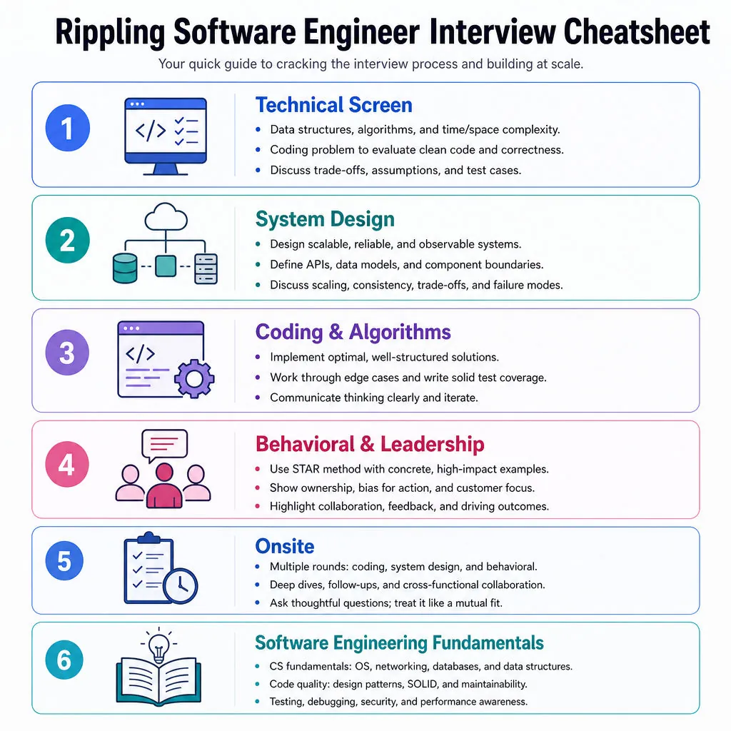 Rippling Software Engineer Interview Cheatsheet cover